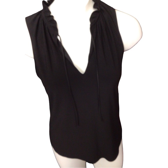 White House Black Market Tops - White House Black Market Black V-Neck Blouse size small